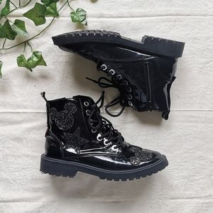 ZARA girls disney mickey mouse black ankle boots